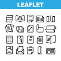 Leaflet Paper Collection Elements Icons Set Vector Royalty Free Stock Photo