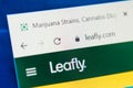 Leafly.com Web Site. Selective focus. Royalty Free Stock Photo