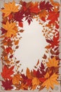 Leafy Border Graphics, Autumn Leaves Corner Designs, Nature\'s Fall Border Collection, Fall-inspired Frame Elements