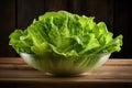 Leafy Bowl green lettuce. Generate Ai