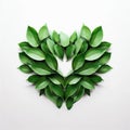 Leafy Devotion, Crafting a Heart from Leaves, Generative AI