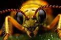 Leafy elegance macro portrait showcasing an insects delicate features