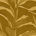 Leafy emboss 3d seamless pattern in autumn colors. Embossed plants leaves background. Relief colorful backdrop. Grungy textured Royalty Free Stock Photo