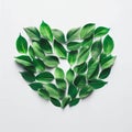 Leafy Harmony, A Heartwarming Green Melody, Generative AI Royalty Free Stock Photo