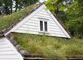 Leafy roof in a Norway farm