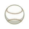 league baseball ball cartoon vector illustration Royalty Free Stock Photo