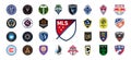 League Soccer (MLS). NY City, Inter Miami CF, Toronto, Charlotte, CF Montreal, NY Red Bulls, Royalty Free Stock Photo