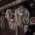 Leak mask are handicrafts made by the comunity in the traditional village penglipuran, Bali Indonesia