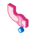 Leaking pipe isometric icon vector sign illustration