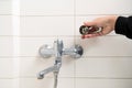Leaking shower faucet. Broken bathtub handle. Emergency repair