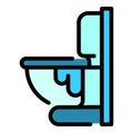 Leaking toilet icon vector flat Royalty Free Stock Photo