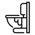 Leaking toilet icon, outline style Royalty Free Stock Photo