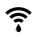 Leaking wifi vector icon