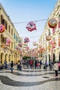 Leal senado square central old colonial area of macau china Royalty Free Stock Photo