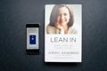 Lean in book by Sheryl Sandberg Facebook COO Royalty Free Stock Photo