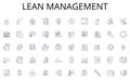 Lean Management line icons collection. Laptop, Notebook, Ultrabook, Chromebook, Tablet, Convertible, Hybrid vector and Royalty Free Stock Photo