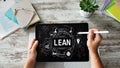 Lean manufacturing. Six sigma technology and business concept. Royalty Free Stock Photo