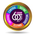 Lean Six Sigma Icon Gold Business Tool Improvement