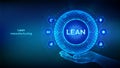 Lean. Six sigma smart industry, quality control, standardization. Lean manufacturing DMAIC. Business and industrial process