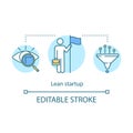 Lean startup concept icon