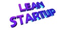 Lean Startup - 3D Rendering Metal Word on White Background