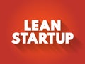 Lean startup text quote, concept background