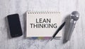 Lean Thinking on notepad. Business concept Royalty Free Stock Photo
