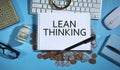 Lean Thinking on notepad. Business concept Royalty Free Stock Photo