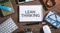 Lean Thinking on notepad. Business concept Royalty Free Stock Photo