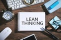 Lean Thinking on notepad. Business concept Royalty Free Stock Photo