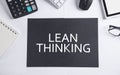 Lean Thinking on notepad. Business concept Royalty Free Stock Photo