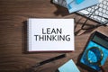 Lean Thinking on notepad. Business concept Royalty Free Stock Photo