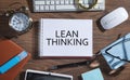 Lean Thinking on notepad. Business concept Royalty Free Stock Photo