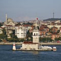 Leander's tower at bosphorus istanbul Royalty Free Stock Photo