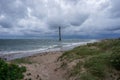 The leaning Kiipsaare lighthouse on Saaremaa Isand in northern Estonia