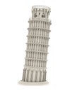 Leaning Pisa Tower Isolated