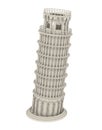 Leaning Pisa Tower Isolated