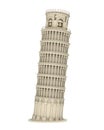 Leaning Pisa Tower Isolated Royalty Free Stock Photo