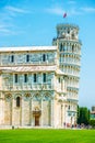 Leaning Pisa Tower in Summer