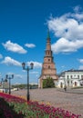 Leaning Suyumbike tower, Kazan Kremlin, Tatarstan, Russia Royalty Free Stock Photo