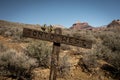 Leaning Tonto West Sign In Grand Canyon Royalty Free Stock Photo