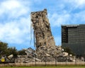 `Leaning Tower of Dallas` the final day before it was finally brought down. Royalty Free Stock Photo