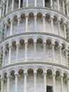 Leaning Tower of Pisa architecture details near Cathedral Duomo Royalty Free Stock Photo