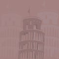 Leaning tower of Pisa background