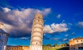 Leaning Tower of Pisa. Building is part architectural complex Cathedral and bell