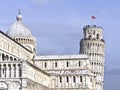 Leaning tower of pisa and cathedral