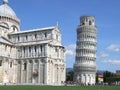 The leaning tower of Pisa and the Duomo Royalty Free Stock Photo