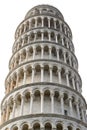 Leaning Tower of Pisa isolated on white background Royalty Free Stock Photo