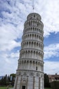 The Leaning Tower of Pisa (Italian: torre pendente di Pisa), is the campanile of Pisa Cathedral Royalty Free Stock Photo