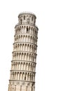 Leaning tower of Pisa, Italy. Isolated Royalty Free Stock Photo